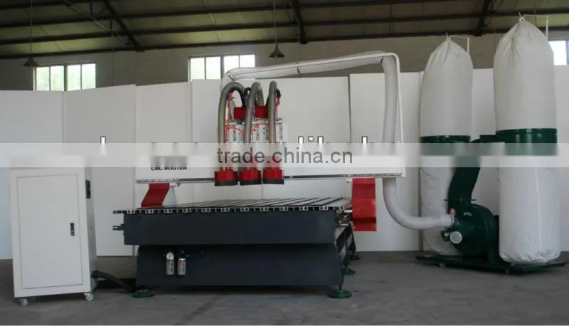 ZK-1325 Air Cylinder ATC CNC Router With 3 Tools Changing 1300*2500*200mm