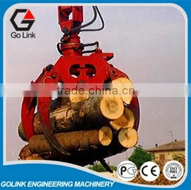 excavator hydraulic rotary timber grapple