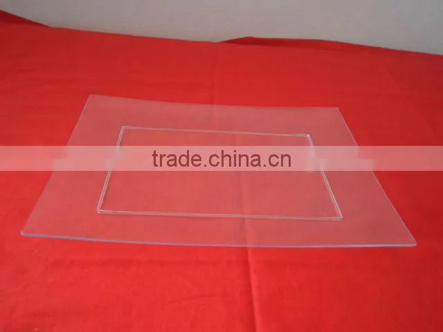 Disposable plastic rectangular plate
