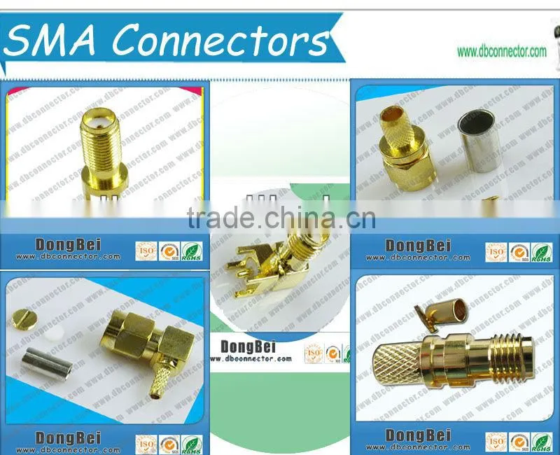 RG58 SMA PCB Mount Coaxial RF Connector 50Ohm