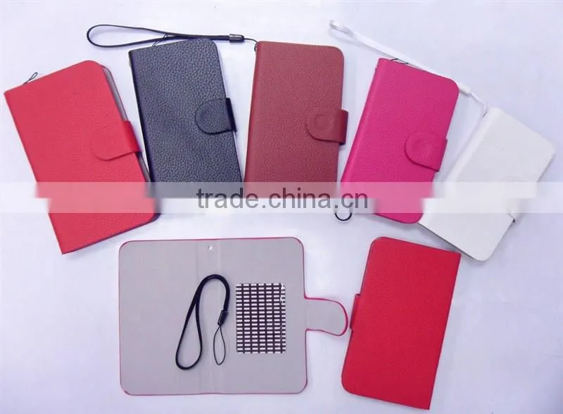 universal leather smart phone cover cases for 4.7 inch mobile cell phones wallet style