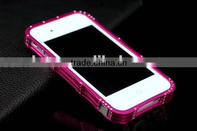 high quality novelty Durable Aluminium Metal Bumper Cover Case for iphone 4 4S
