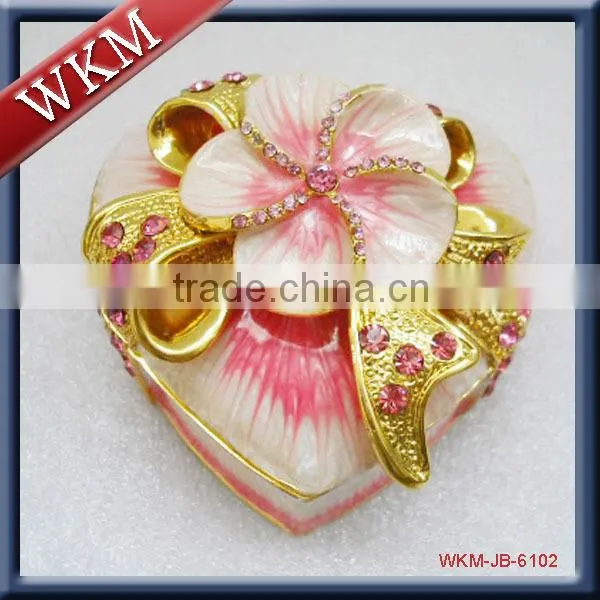 metal jewelry gift box for wedding couple