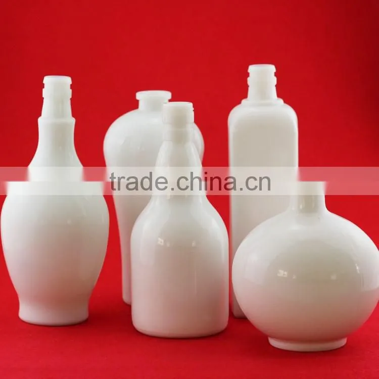 New design engarve ceramic bottles printing ceramic bottles 500ml opal bottles