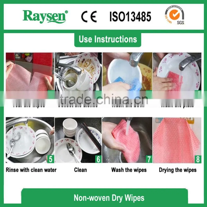 Floor cleaning non woven wave wiper