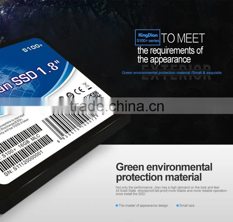 KingDian solid state drive ssd highest speed sata2 1.8inch ssd 16gb hard drive for Desktop and Laptop
