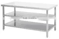 The stainless steel work table with top shelf