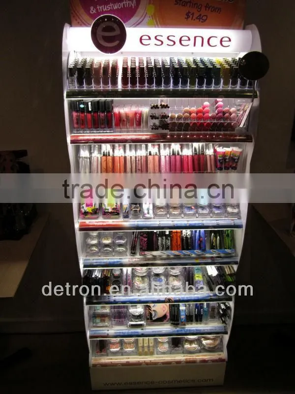 Colorful acrylic stand showcase led