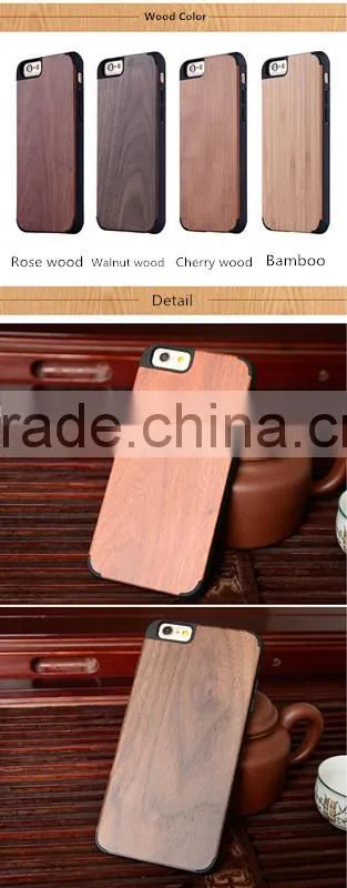 Wood bamboo +PC double sided case without battery for iphone 5 case.