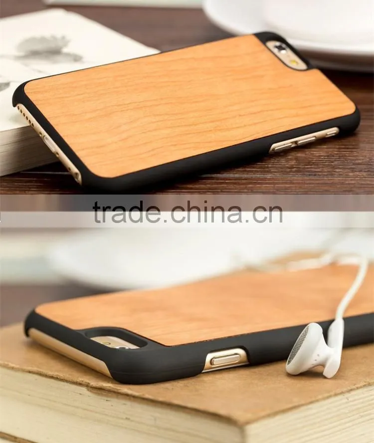 Wholesale Phone Case Made of Cherry wood and PC Cell Cover for IPhone 6s