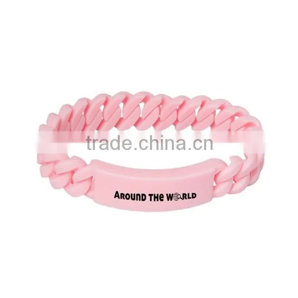 New Design Best Sales Silicone Tyvek Bracelet Twist Rubber Braided Bracelet