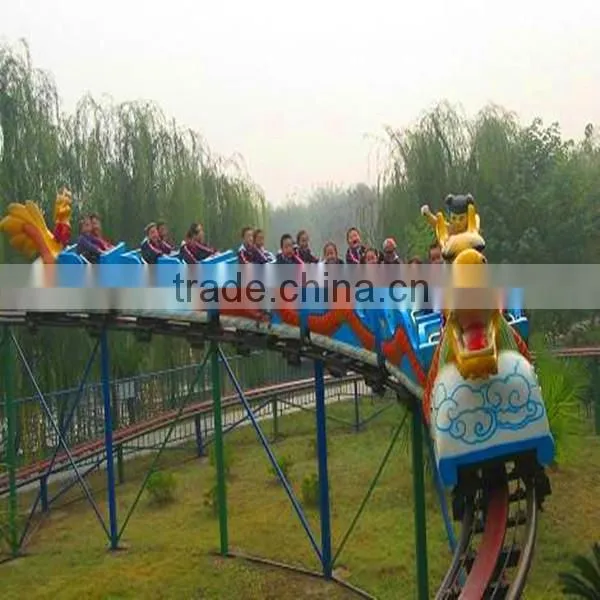 China factory fun park rides cheap roller coaster slide dragon for sale amusement games