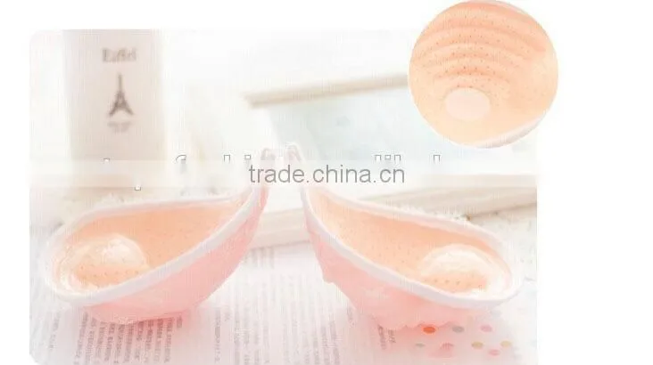 Female orange cute lace adhesive bra