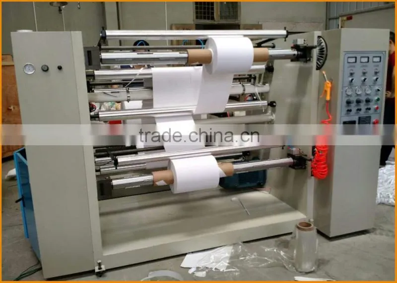 YDF-FQ Vertical type Automatic plastic PVC PET BOPP film Paper Roll slitting and rewinding machine with flat knife
