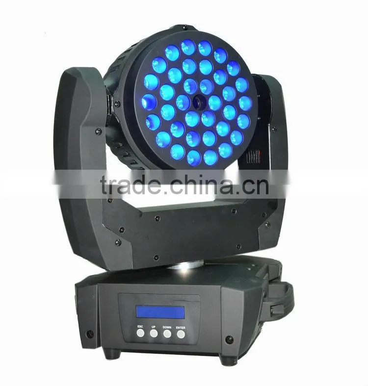 200mw green laser 36*10W led moving head rgbw wash light