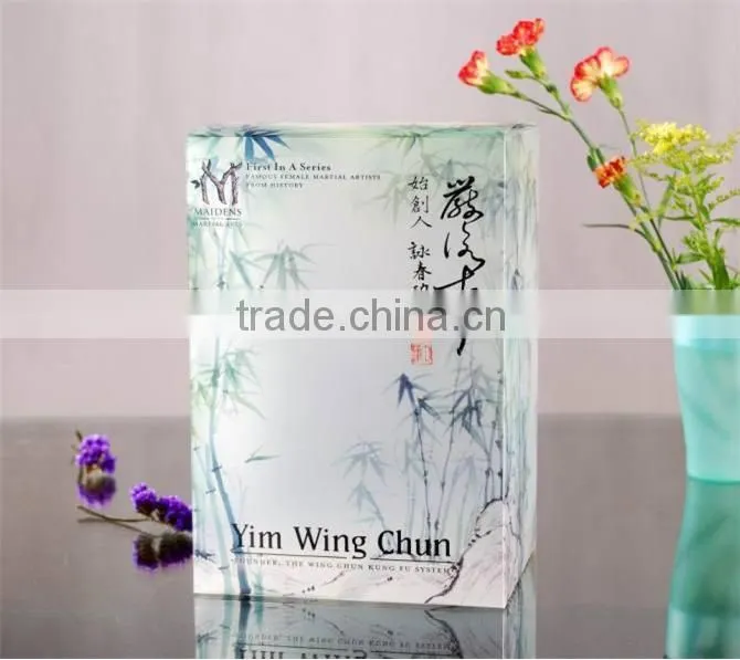 customized transparent plastic package for candles and soap