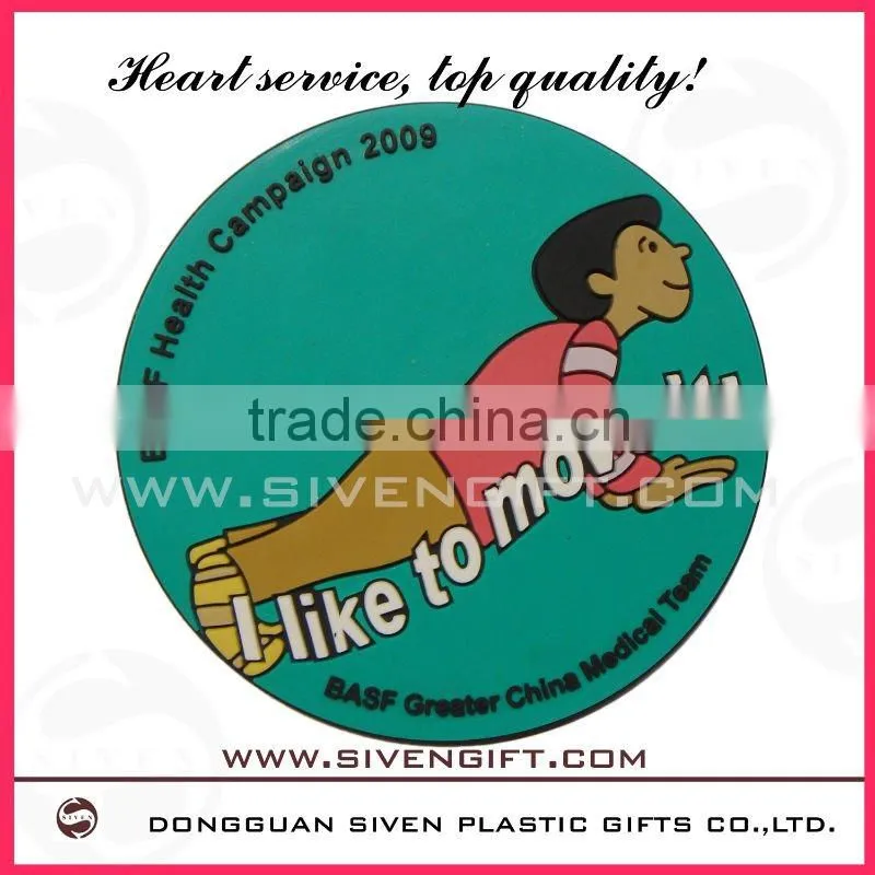 2011 new design soft pvc coaster with high quality
