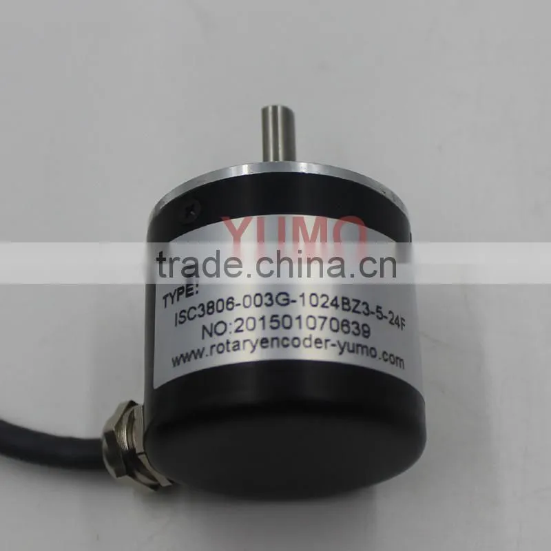 YUMO ISC3806 1024PPR 5V CNC system Solid shaft encoder optical price incremental rotary encoder