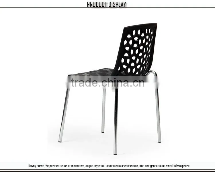 Restanraut chrome legs polypropylene plastic chair