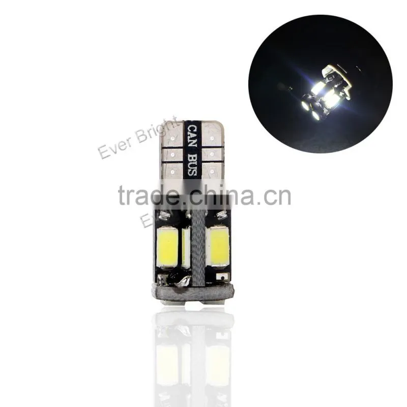 CE,ROSH Car Auto LED T10 194 W5W Canbus 10smd 5630 5730 LED Light Bulb ,led smd t10 canbus
