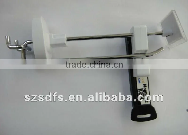Double security stoplock for slatwall hook