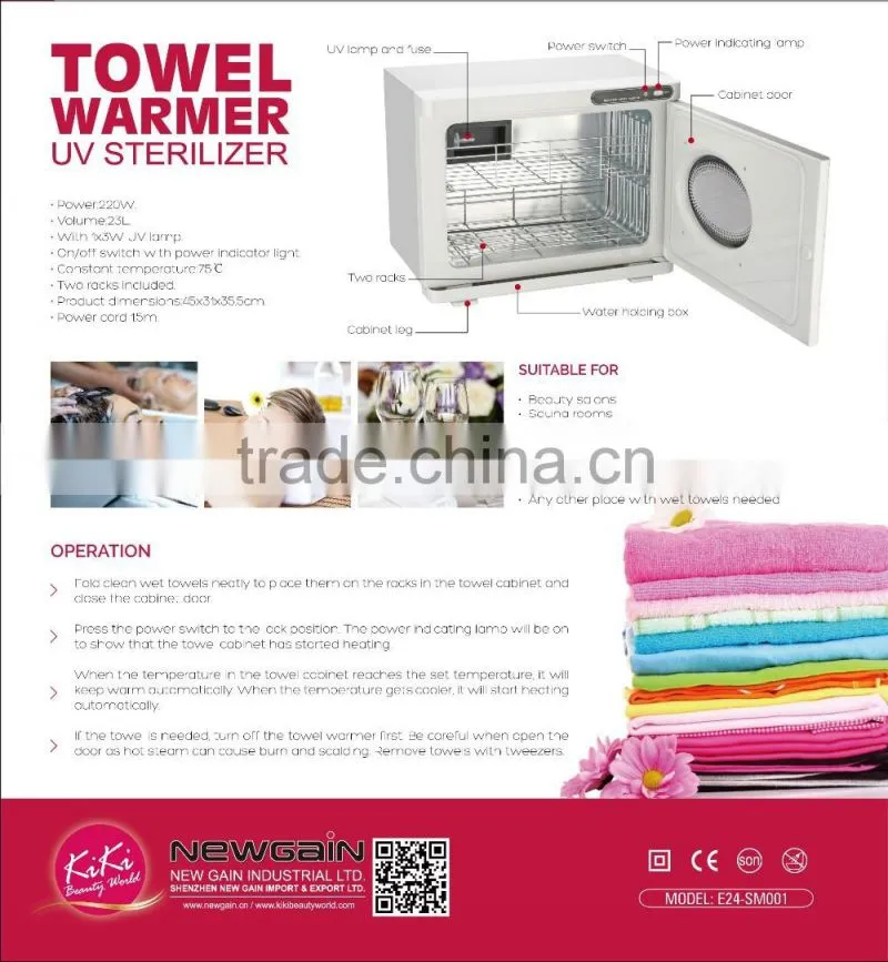 Towel warmer UV sterilizer for Spa Centre. Professional Hair salon uv sterilizer