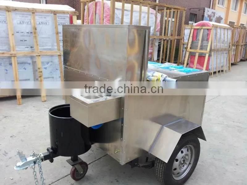 Gas Steamer Equipped Hot Dog Cart With CE Certificates