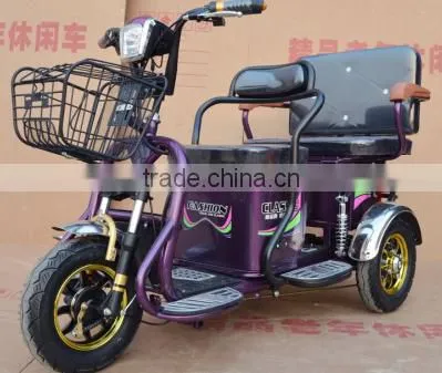 48V 500W 20AH Lead Acid Battery Passenger Seat Mini 3 Wheel Electric Tricycle Scooter