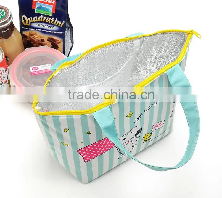 2015 promotional polyester cooler bag/insulated frozen lunch bag