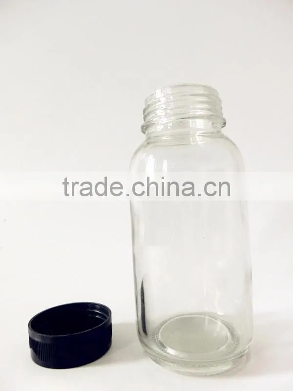 150ml mini white glass packaging empty bottle with twist lid