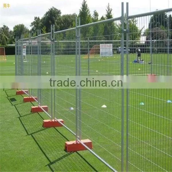 Frame finished temporary fencing with signage
