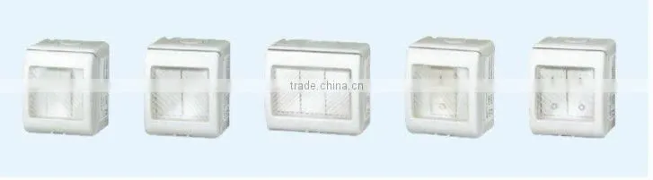 HEIGHT waterproof electrical push button switch/3 gang 1 way wall switch WITH HIGH QUALITY