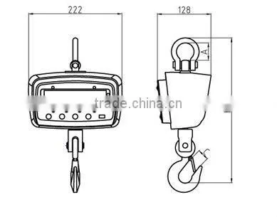 200kgs portable electronic wireless crane scale