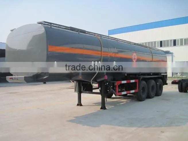 china carbon steel 40m3 liquid chemical tanker semi trailer