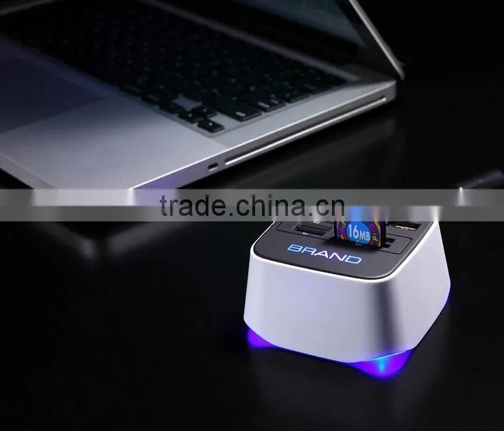 High Speed USB 2.0 HUB MS Micro SD MMC M2 Card Reader 3-Hubs Port Combo