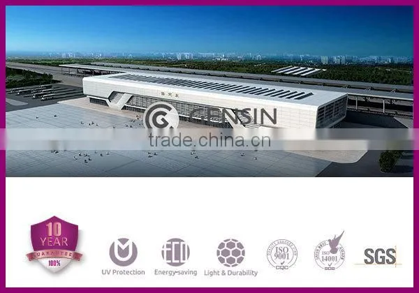Transparent 8-wall multiwall polycarbonate sheet