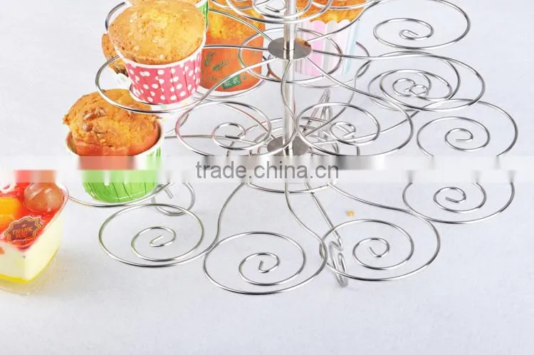 4-tire solid metal display stand for wedding cake