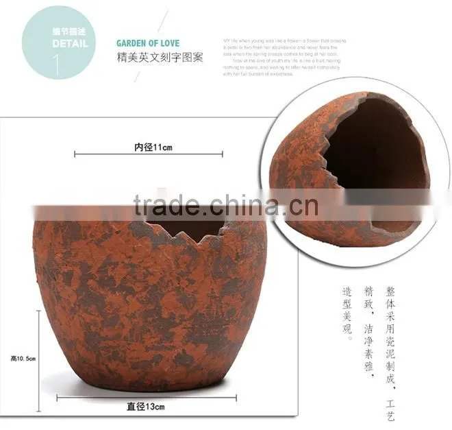 Wholesale retro do the old red ceramic outdoor planters