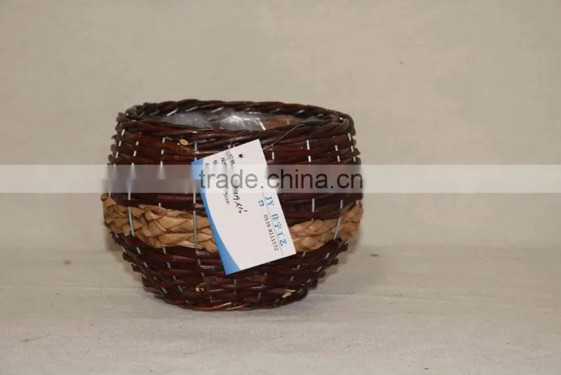 hotsale unpeeled wicker gardon basket outdoor wicker plant basket wicker plant pots