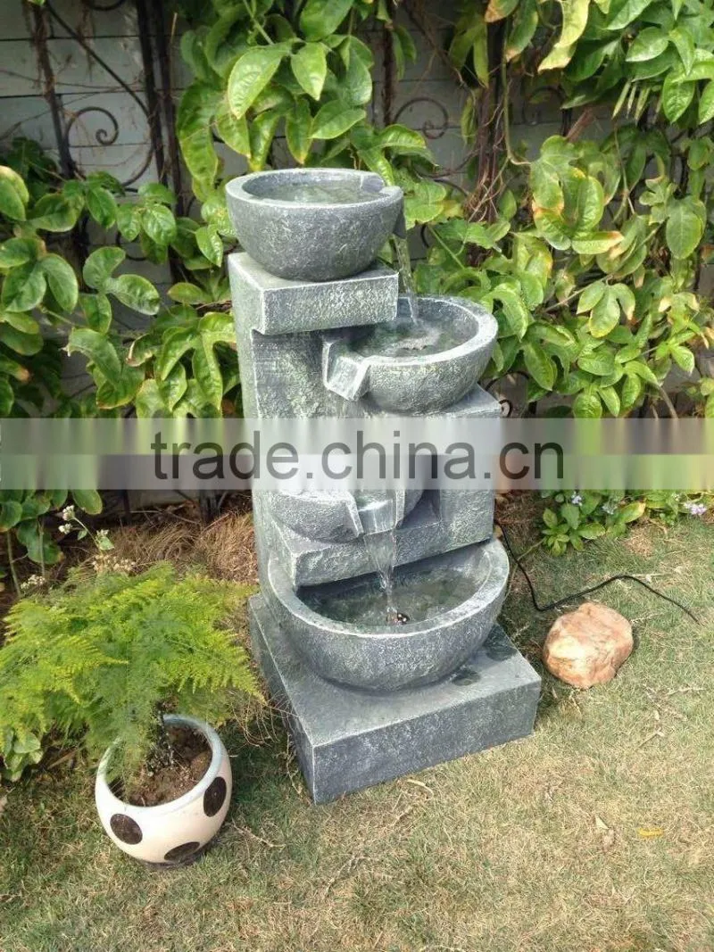 Resin Garden Tiered Spill Outdoor Water Fountains(CE/UL/SGS)