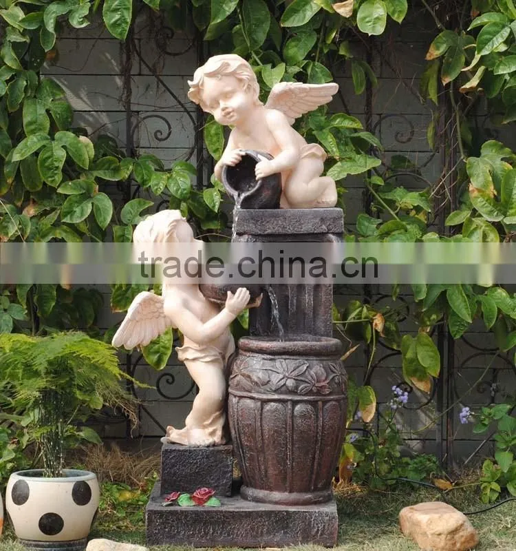 Garden ornaments outdoor angel statue water fountain