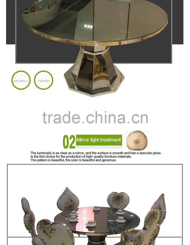 Wholesale China factory tempered glass top banquet table with stainless steel base