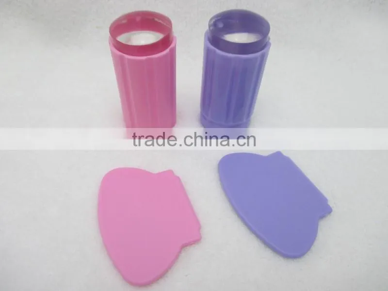 2016 new color stamp nail art clear plastic plate jelly stamp scraper toolset stamp scraper kit
