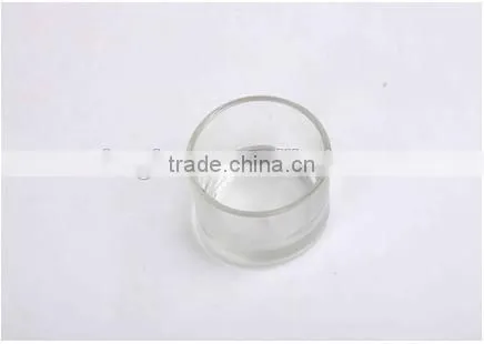clear glass candle holder