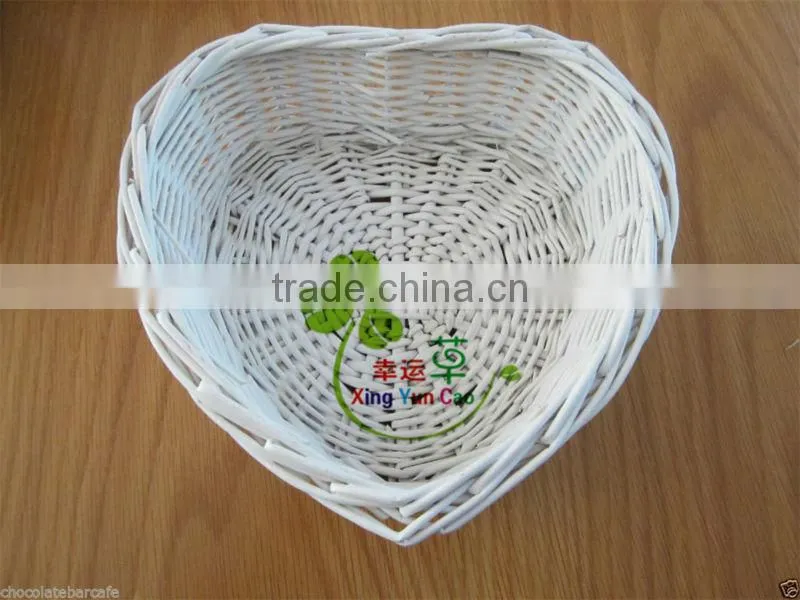 heart wicker storage fruit baskets empty fruit basket
