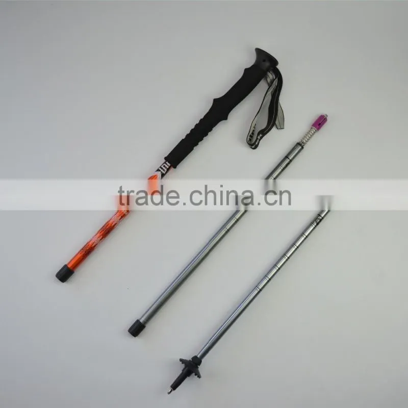 Long EVA foam, walking stick, trekking pole, internal lock, 3 sections SZ15510