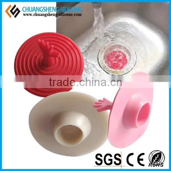 Round shaped candy color silicone plug, Water drain plug, rubber sink plug