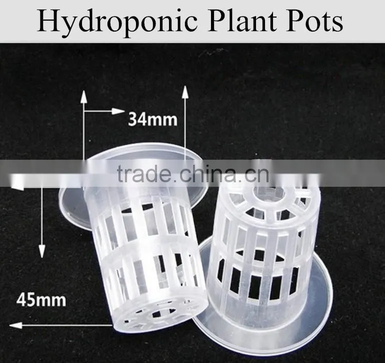 34mm Hydroponics Greenhouse Systems Plastic Planting Net Pots for Plants