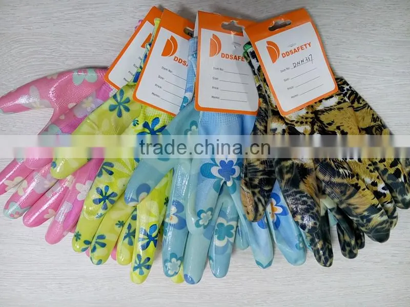 DDSAFETY 2017 Promotion Cheapest Safety Gloves Nitrile Gloves