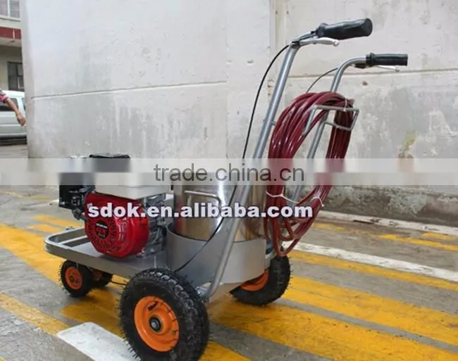 Gasoline engine hand-push cold paint airless road line marking machine